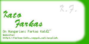 kato farkas business card